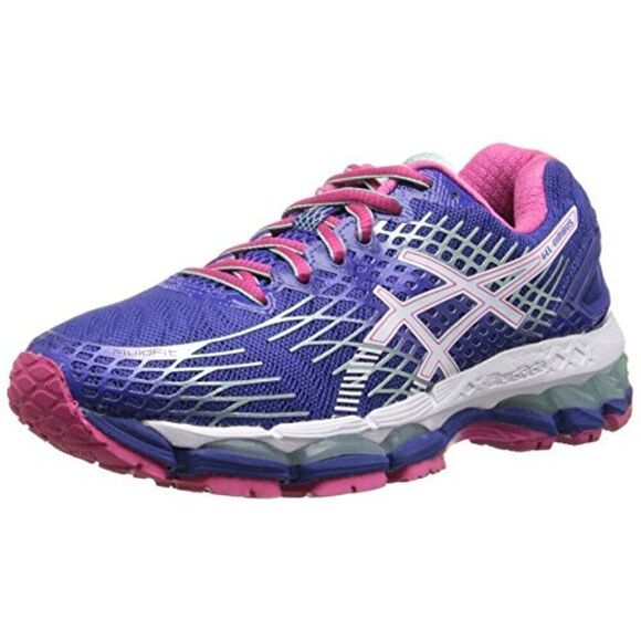 NEW ASICS GEL Nimbus 17 Womens 6.5 US 37 EUR Royal Blue Magenta pink - Picture 1 of 14